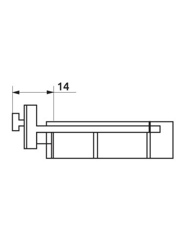 Кліпса до ніжки кухонної регульованої чорної