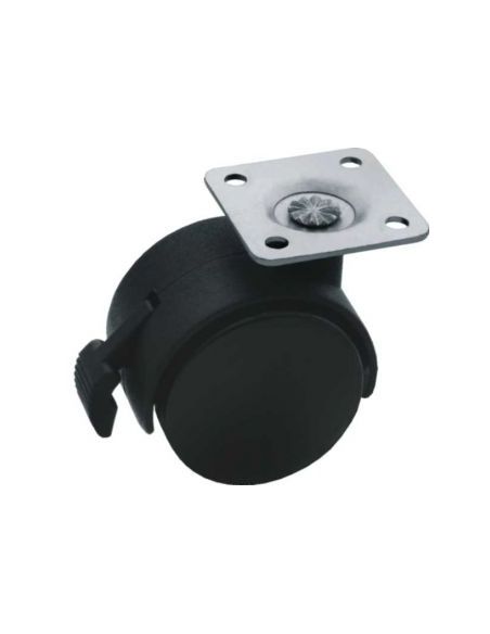 Ролик на площадке D-50 с тормозом