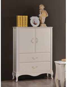 Комод Богемія античний білий