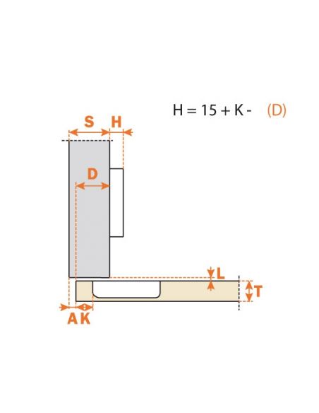 Петля SALICE PUSH накладний