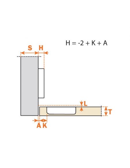 Петля SALICE PUSH внутренняя