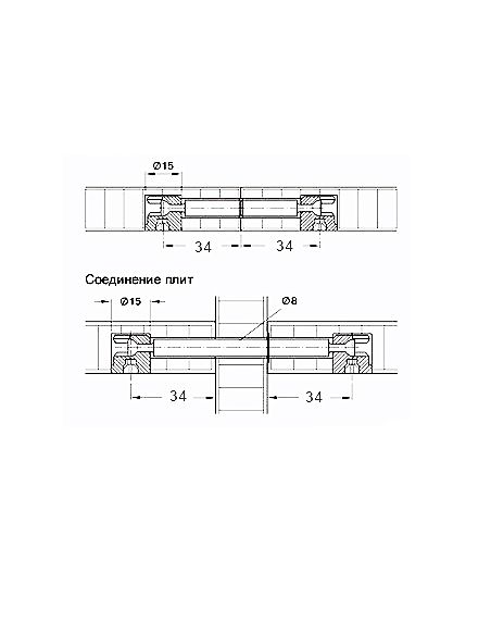 Болт минификса для двойной 16 мм