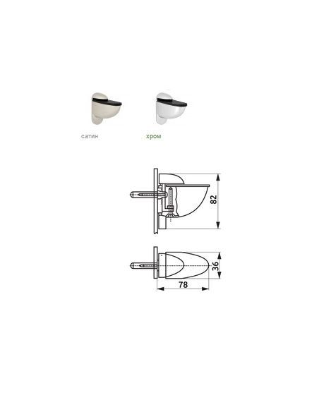 Полкодержатель Тукан большой хром