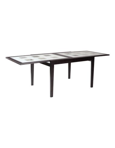 Стол Сандра 0,9 венге белое стекло