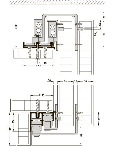 Раздвижная система Silent-VF 80