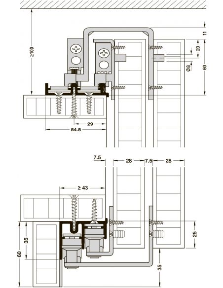 Раздвижная система Silent-VF 80