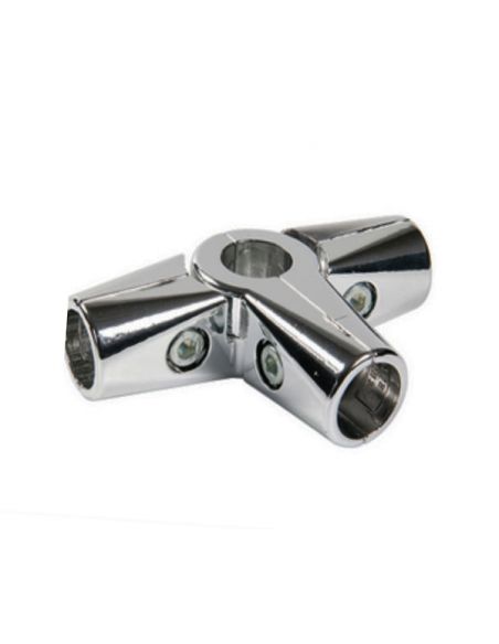 З'єднання труби Т-подібне хром (R-43)