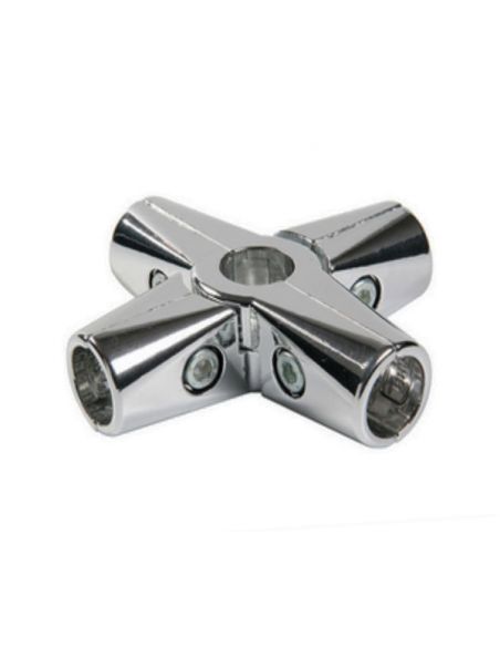 Соединение трубы крестовое хром (R-45)