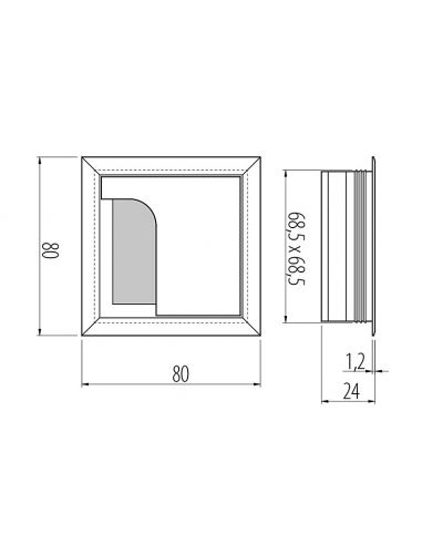 Кабелепропускник Merida 80х80