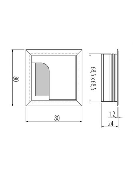 Кабелепропускник Merida 80х80
