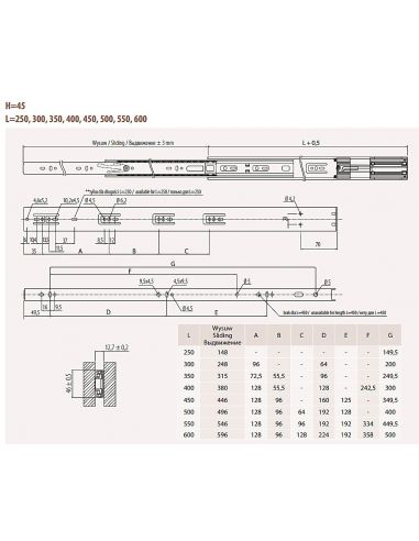 Направляющая с доводчиком VERSALITE