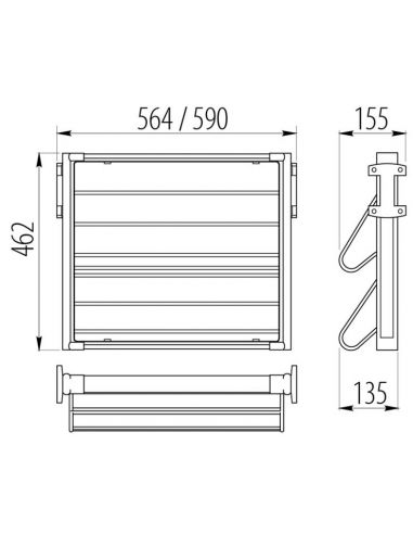 Висувна полиця під взуття 600мм (PP-OBUW60-PW)