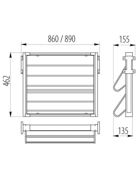 Выдвижная полка под обувь 900мм (PP-OBUW90-PW)