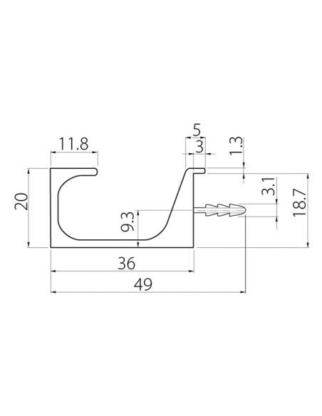 Ручка-профіль алюміній "C" GTV