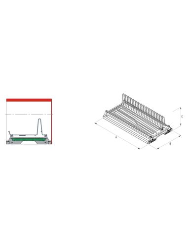 Сушарка однорівнева REJS хром з рамою
