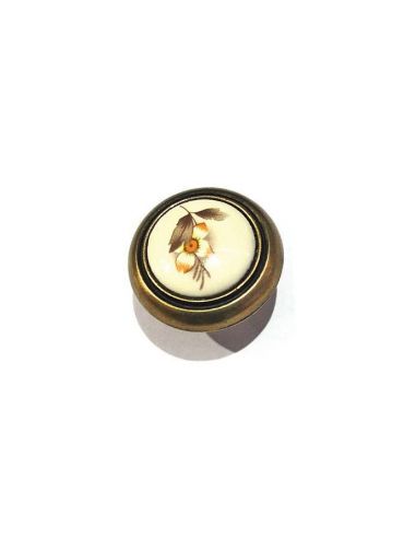 Ручка-кнопка 31х22 бронза з керамікою