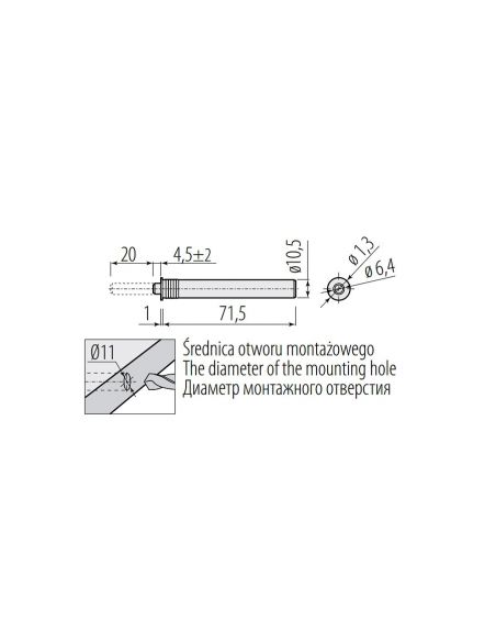 Відбійник-толкатель з магнітом врізний (сильний) GTV