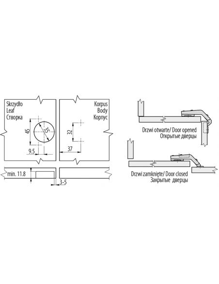 Завіс біфолд GTV