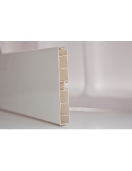 Цокольная планка белый глянец H-100мм L-4000мм VOLPATO