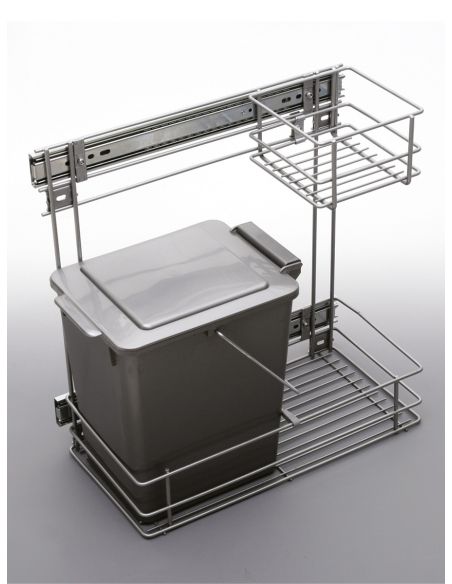 Ведро мусорное Rejs универсальное серебро