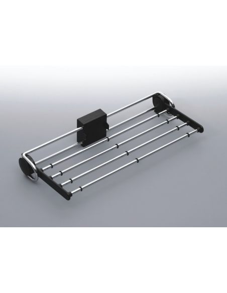 Висувний вішак для брюк хром-чорний