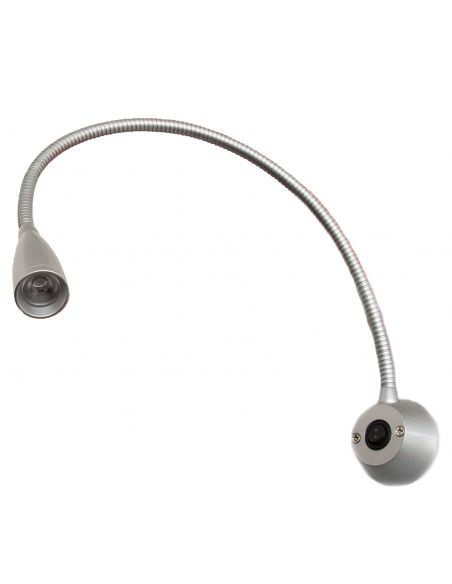 Світлодіодний світильник гнучкий сірий з вимикачем