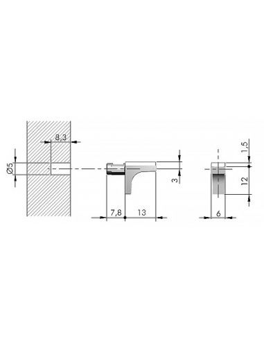 Полкотримач KRISTAL Italiana Ferramenta