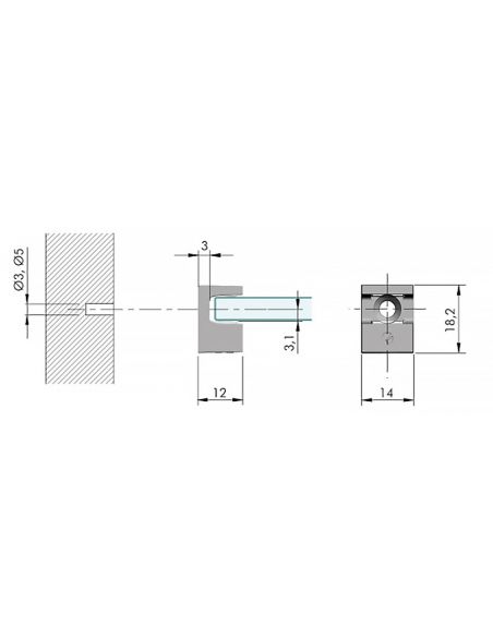 Полкотримач KRISTAL Italiana Ferramenta