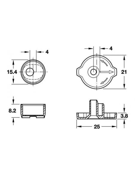 Соеденитель фасада (эксцентричный)