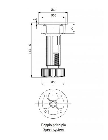 Ножка для кухонных тумб 100мм VOLPATO