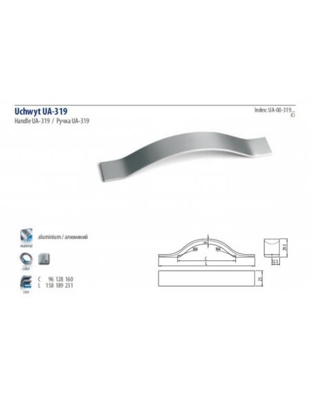 Ручка GTV UA319/128 (UA-00-319128)