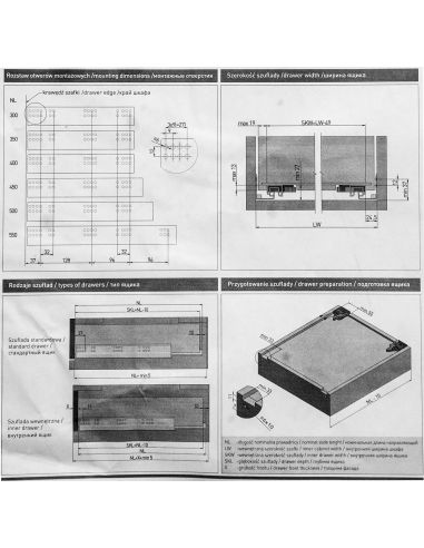 Направляюча для 18мм ДСП прихованого монтажу повного висуву