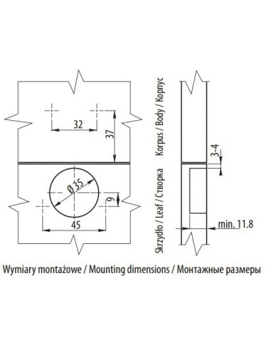 Петля накладная GTV
