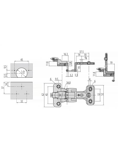 Завіс 270 з фіксатором