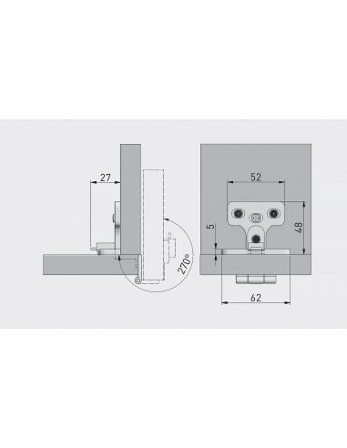 Петля 270 с фиксатором