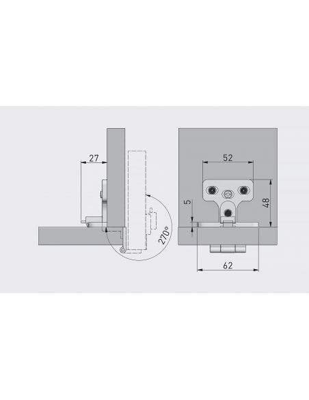 Завіс 270 з фіксатором