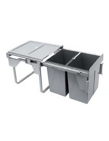 Ведро-сегрегатор для шкафа 450мм двойоное с креплением фасада (JС606M-2)