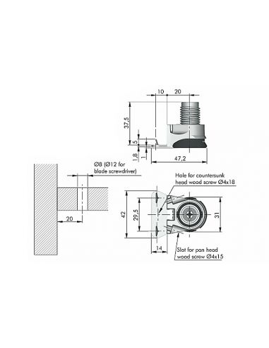 Опора шкафная IG