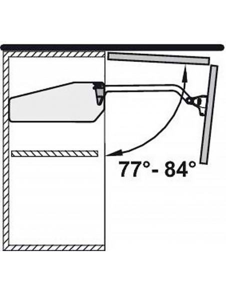 Ограничитель угла открывания на 90° для FREE FOLD пластик