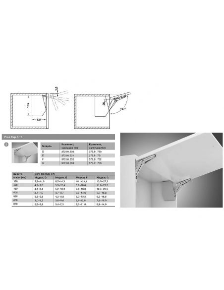 Подъемник Free Flap 3.15 Kesseböhmer-Häfele