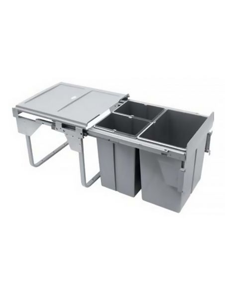 Ведро-сегрегатор для шкафа 450мм тройное с креплением фасада (JС606M-3)