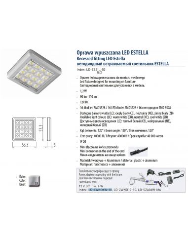 Светильник LED накладной ESTELLA GTV