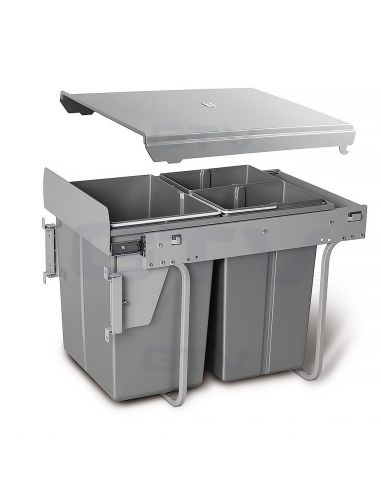 Відро-сегрегатор для шафи 400мм потрійне з кріпленням фасаду (PB-45М002х20)