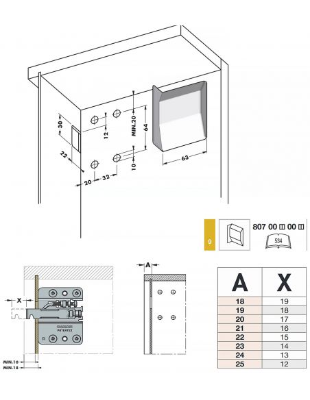 Навес регулир.CAMAR 807 120кг.лев+правый с заглушками