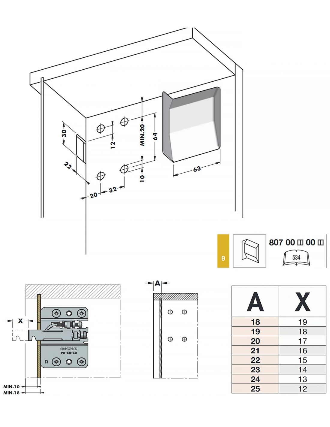 Camar 807 схема установки