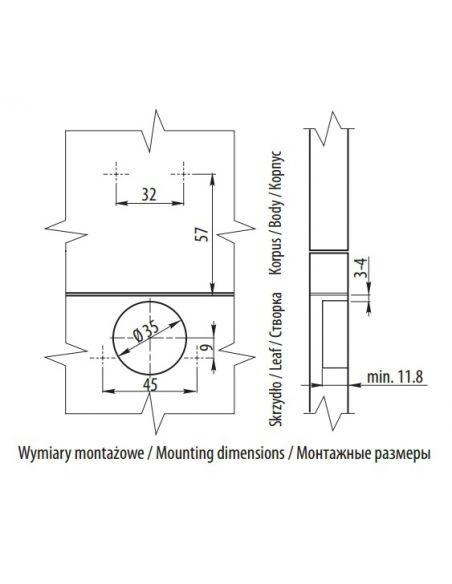 Завіс внутр. с газ. аморт. 110* GTV