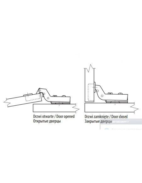 Завіс внутр. с газ. аморт. 110* GTV