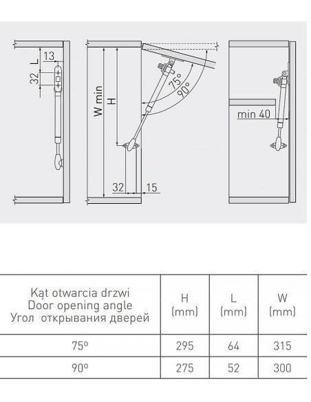 Подъемник газовый с амортизатором GTV