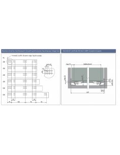 Направляющая для 18мм ДСП скрытого монтажа полного выдвижения 3D 2