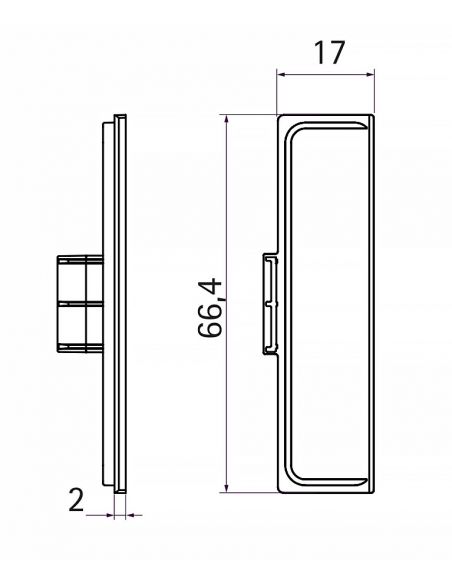 Комплект заглушек закрытых к профилю GOLA C-образный Серый
